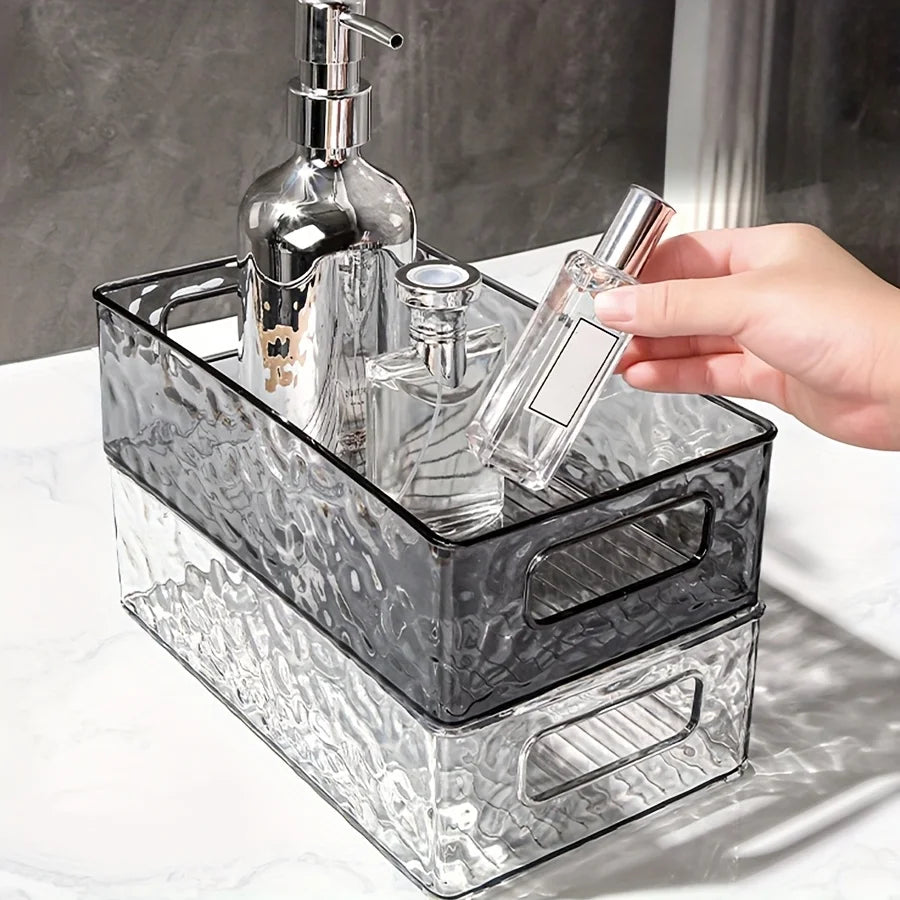Stackable Storage Box, Acrylic Organizer, Cosmetic Organizer for Cosmetics and Beauty Products for Dressers, Bathrooms, Cabinets