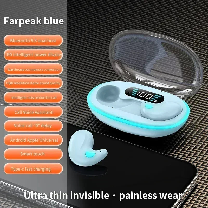 Bluetooth Wireless Headphones Earbuds Ear Hooks Bluetooth Earphones Bass Noise Reduction Earbuds HiFi Stereo Headsets