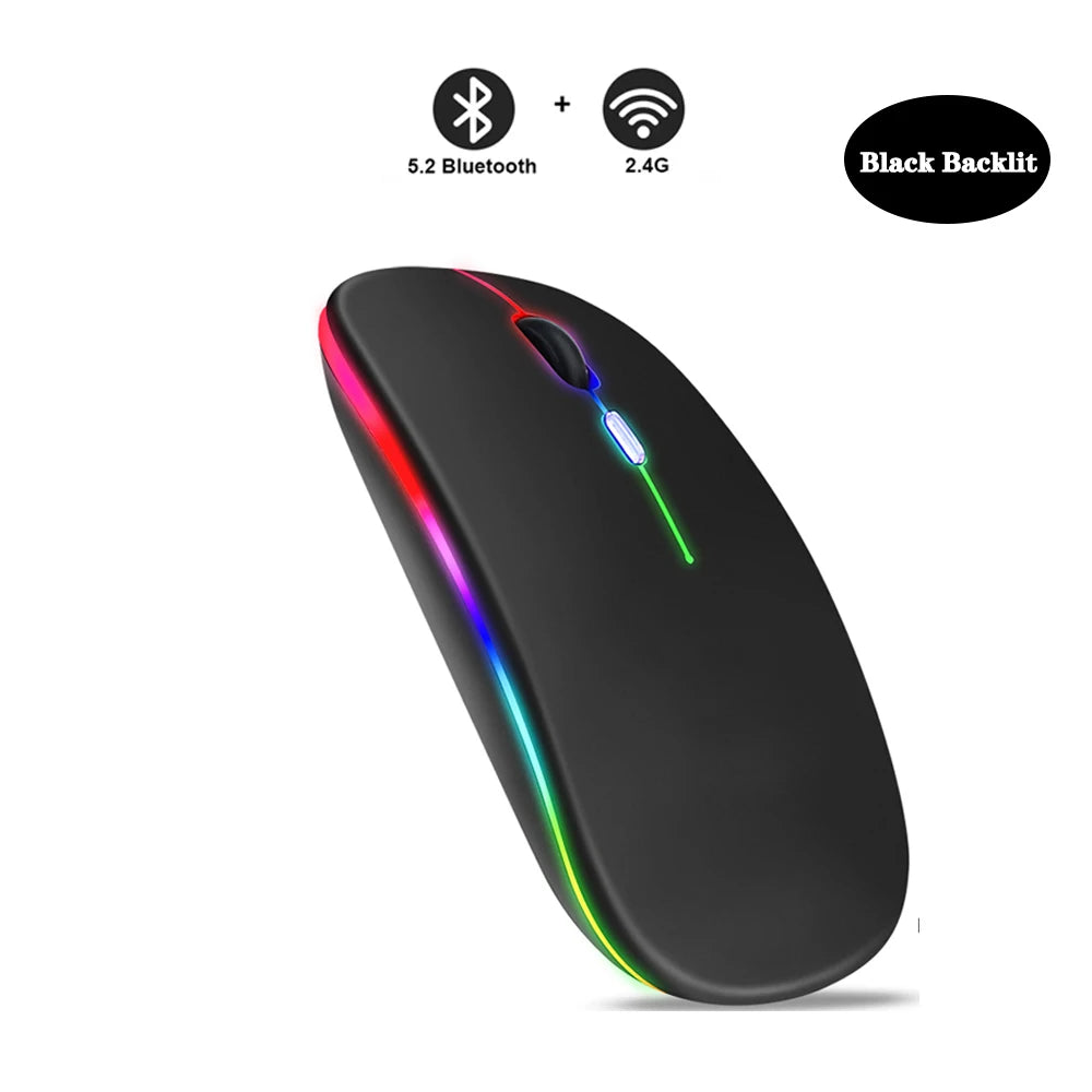 Bluetooth Mouse for Laptop/MacBook/iPad/Android PC,Rechargable Quiet Slim Wireless Mice Compatible with Windows/Linux/Tablet