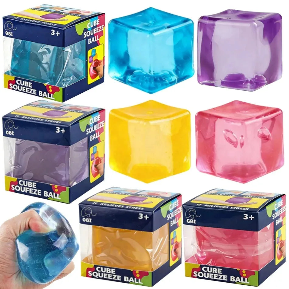 Needoh Nice Cube Sensory Stress Reliever Fidget Tool for Anxiety & Focus Desk Sensory Cube for Adults & Kids