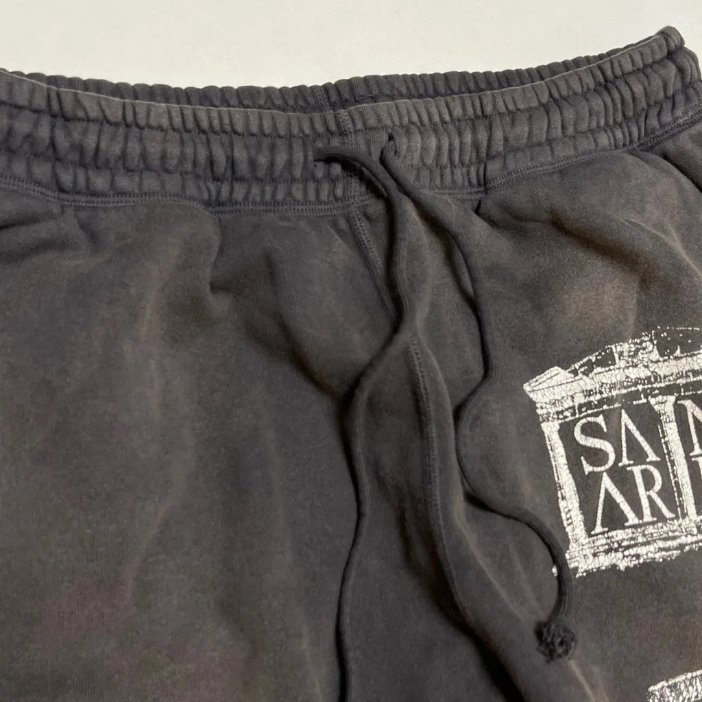 Aries  Collaborative New English Print Heavy Washed Cuffed Sweatpants Youthful Vitality All-Season Fleece-Lined ...