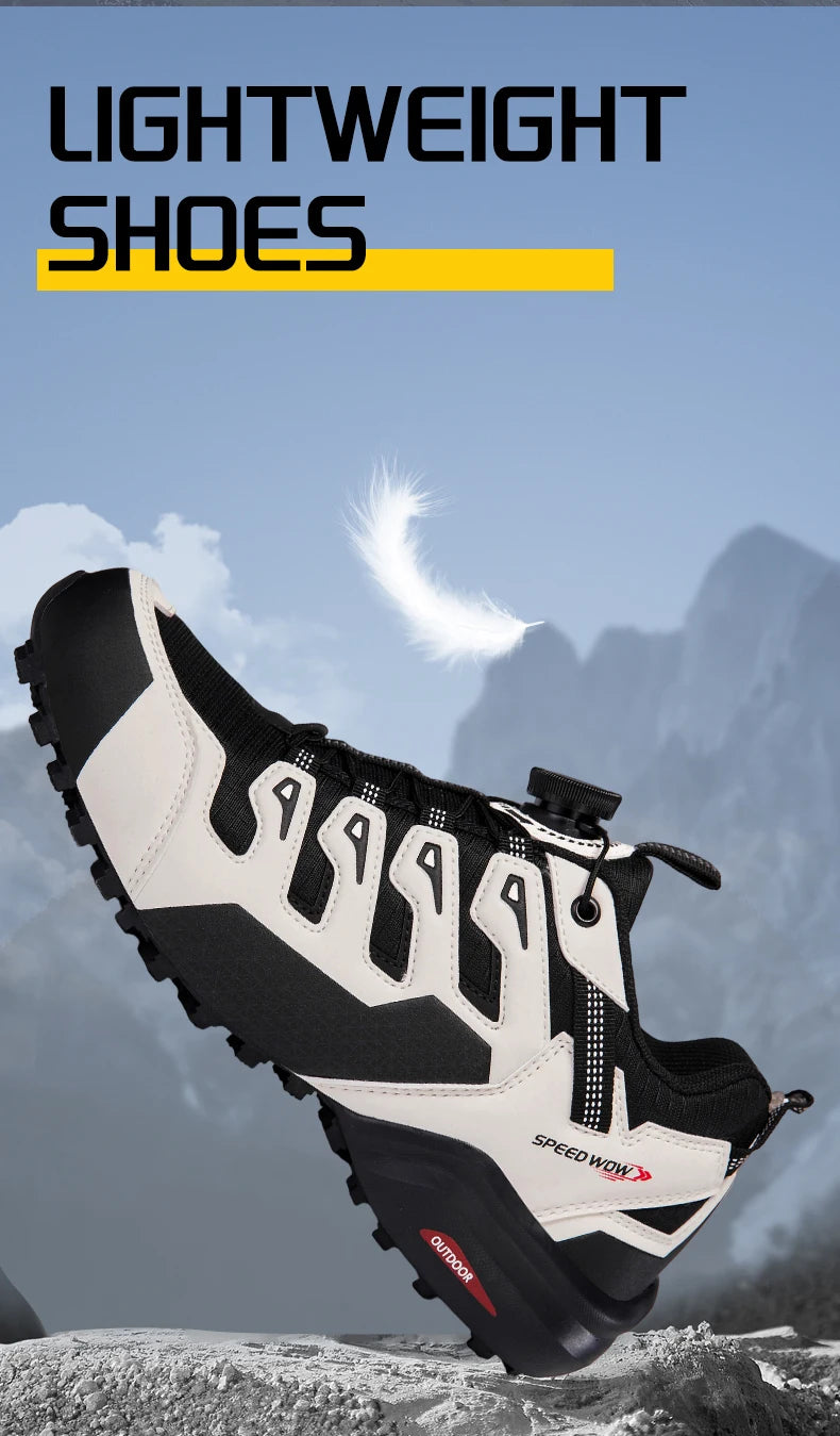 Men's Hiking Shoes Suede Leather Outdoor Shoes Wear-resistant Men Trekking Walking Hunting Tactical Sneakers