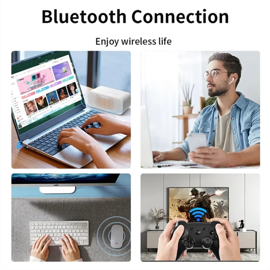 USB Bluetooth 5.1 Adapter Transmitter Receiver Bluetooth 5.3 Audio Receiver USB Dongle Wireless Adapter for Computer PC Laptop