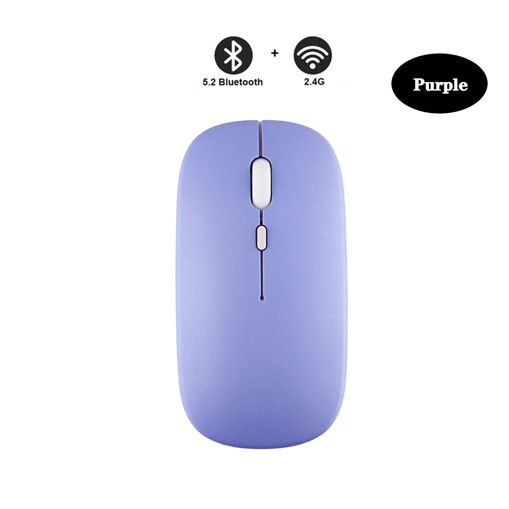 Bluetooth Mouse for Laptop/MacBook/iPad/Android PC,Rechargable Quiet Slim Wireless Mice Compatible with Windows/Linux/Tablet