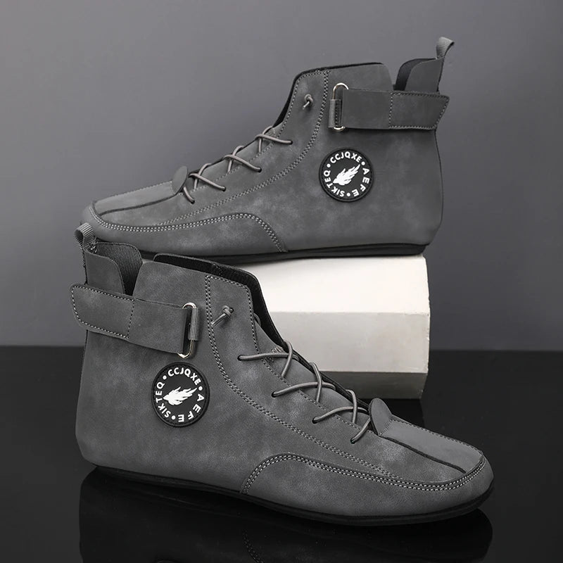 Men's Shoes Non Slip Walking Flats Comfortable Thin Bottom Lace Up Casual Shoes for Men Work Office Driving Shoes Men Footwear