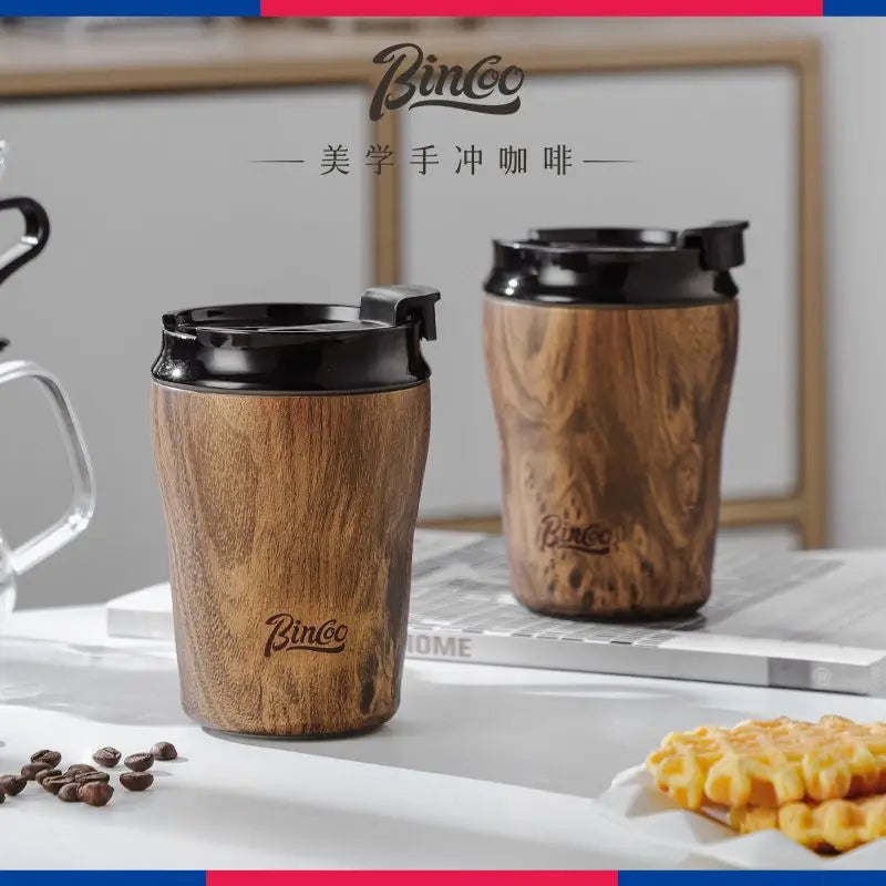 Coffee cup ceramic interior thermos cup Retro high appearance level portable stainless steel water cup
