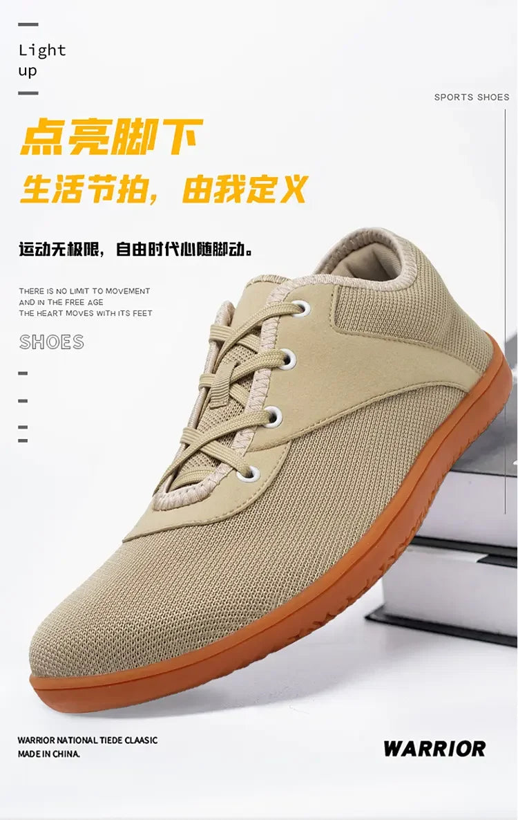 Men's barefoot walking shoes with wide toe and scattered minimalist shoes, suitable for gyms, driving offices.