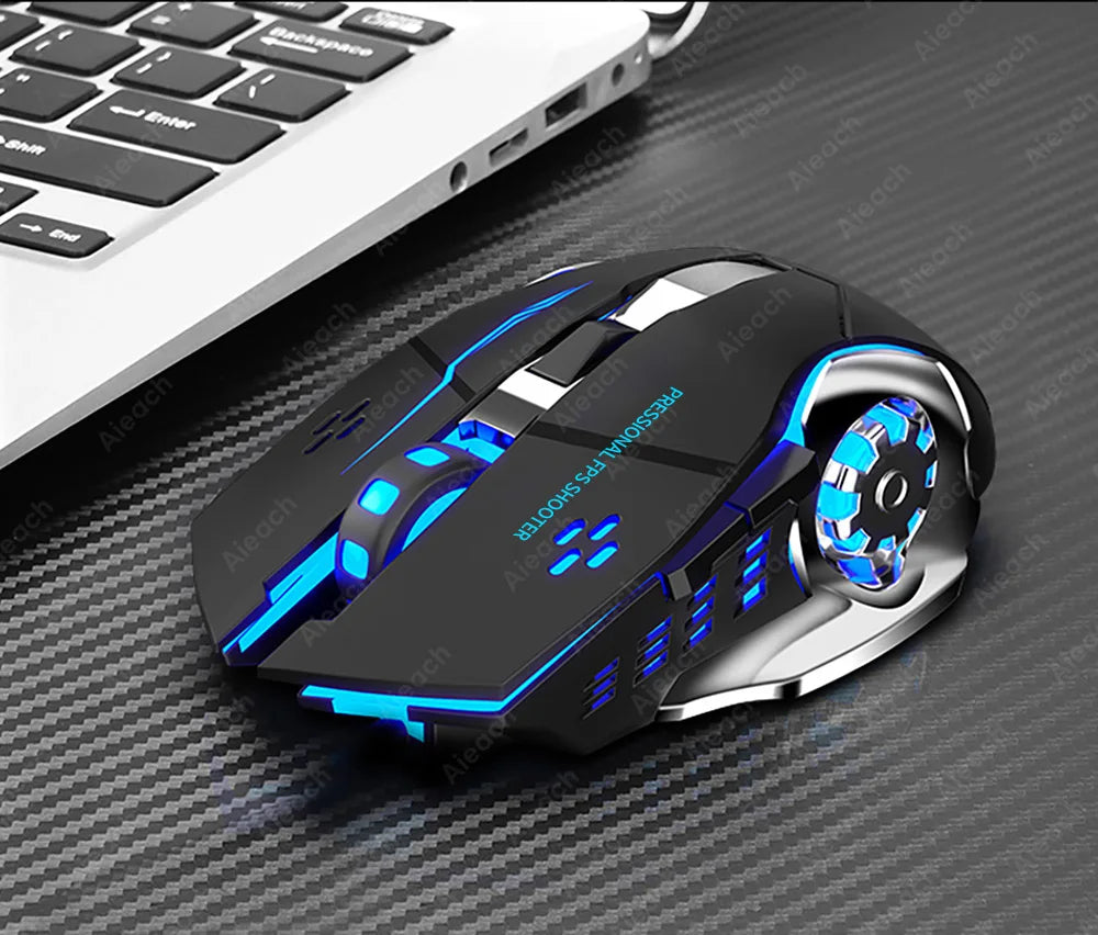 Wireless Bluetooth Gaming Mouse 2.4g USB Rechargeable Ergonomic Mechanical Backlight Design for Laptop PC Computer Gamer