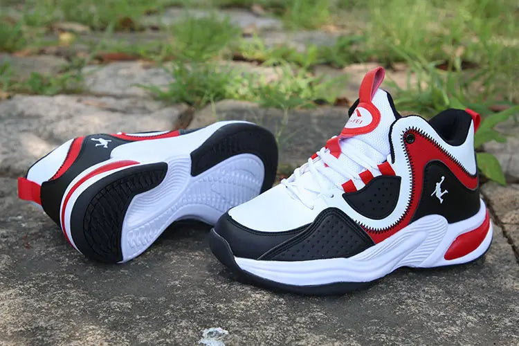Men's High-Top Basketball Shoes New Wear-Resistant Sports Sneakers Athletic Outdoor Casual Training Boots