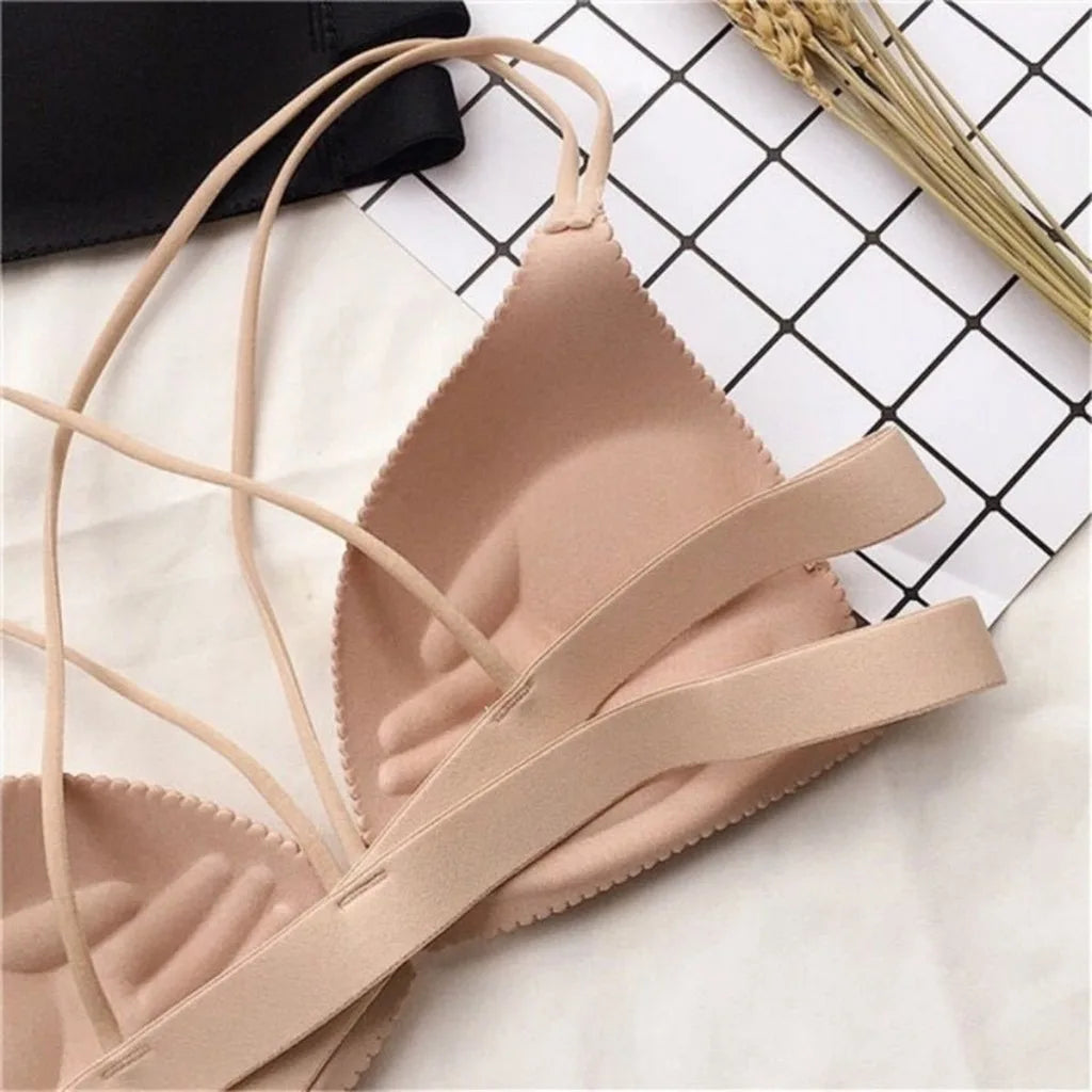 ZXYOUPING Women Bra and Panty Set, Front Button Push-up Bra, Sexy Thong Underwear Set, Seamless Bra and Panty Set Without Wires