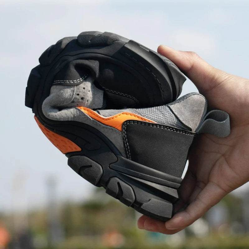 Men's Safety Shoes Fashion Work Steel Toe Shoes Anti-smash Anti-puncture Boots Shoes for Men Indestructible Comfortable Sneakers