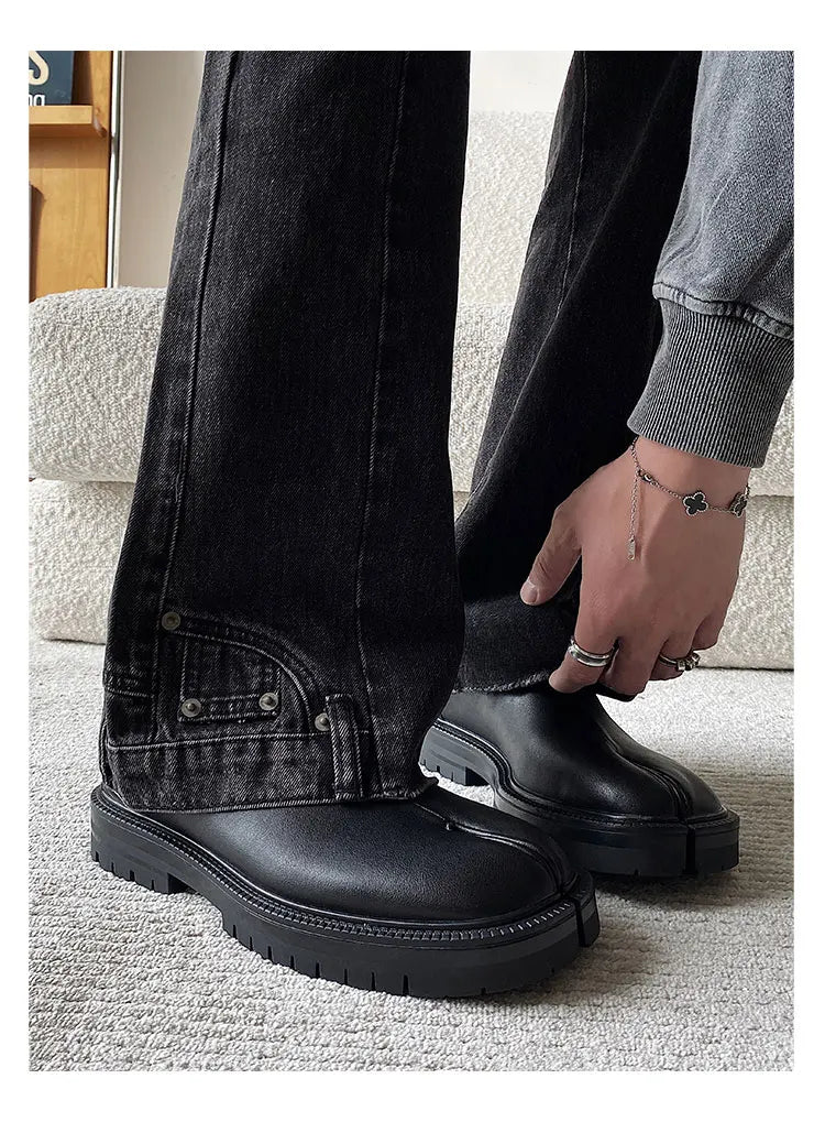 Shoes for Men Women Genuine Leather Classic Split Toe Shoes Casual Shoes Unisex Flat Shoe Comfortable Design Men Shoe Zapatos