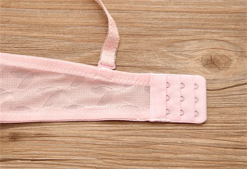 2pcs/set Solid Color Lace Bow Sexy No Steel Rings Comfortable Girls Bra Gather Adjustable Bra Panties Set Teen Underwear Puberty