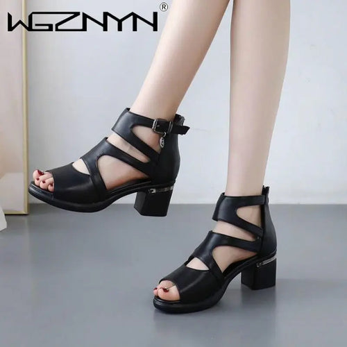 2025 NEW Comfortable Fashion Shoes Women Sandals High Heels Summer Sweet Fashion Wedding Shoes White and Black Handmade Sandals