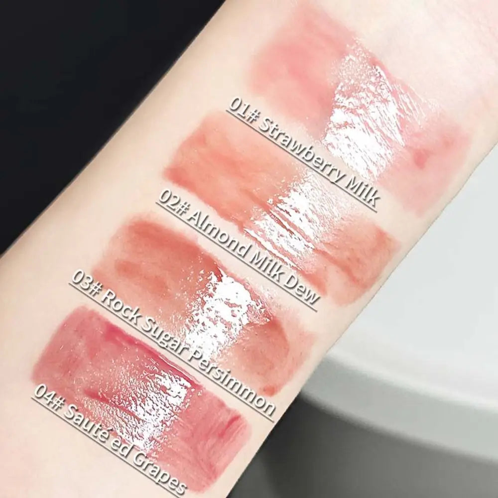 New Moisturizing Cat Lip Gloss Long Lasting Highly Pigmented Lip Stain 4 Shades Water Light Glossy Lip Makeup Beginners