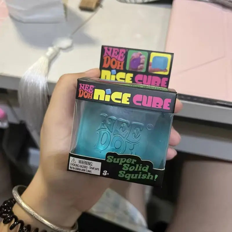 Needoh Nice Cube Sensory Stress Reliever Fidget Tool for Anxiety & Focus Desk Sensory Cube for Adults & Kids