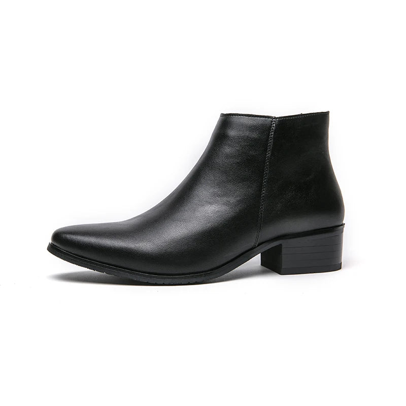 Men's Shoes Chelsea Boots Causal Business Retro Ankle Boots Man Walking Shoes Pu Leather Shoes Waterproof Classic Loafers Men