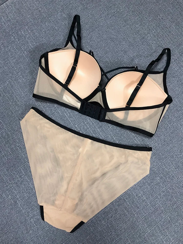 Sexy Padded Push-Up Bra And Panties Set Women's Lingerie with Gathering Chest Brassiere Special Offer Female Underwear Promotion