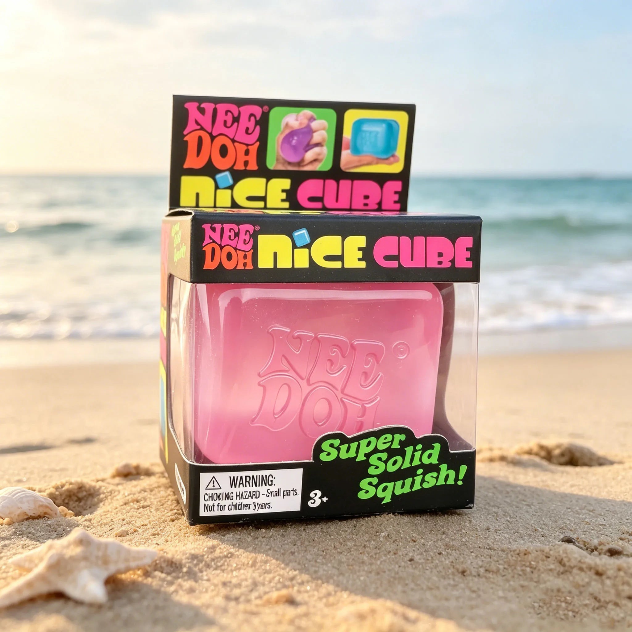 Needoh Nice Cube Fidget Focus Toy, Sensory Stress Relief Cube for Anxiety Relief Adults & Kids
