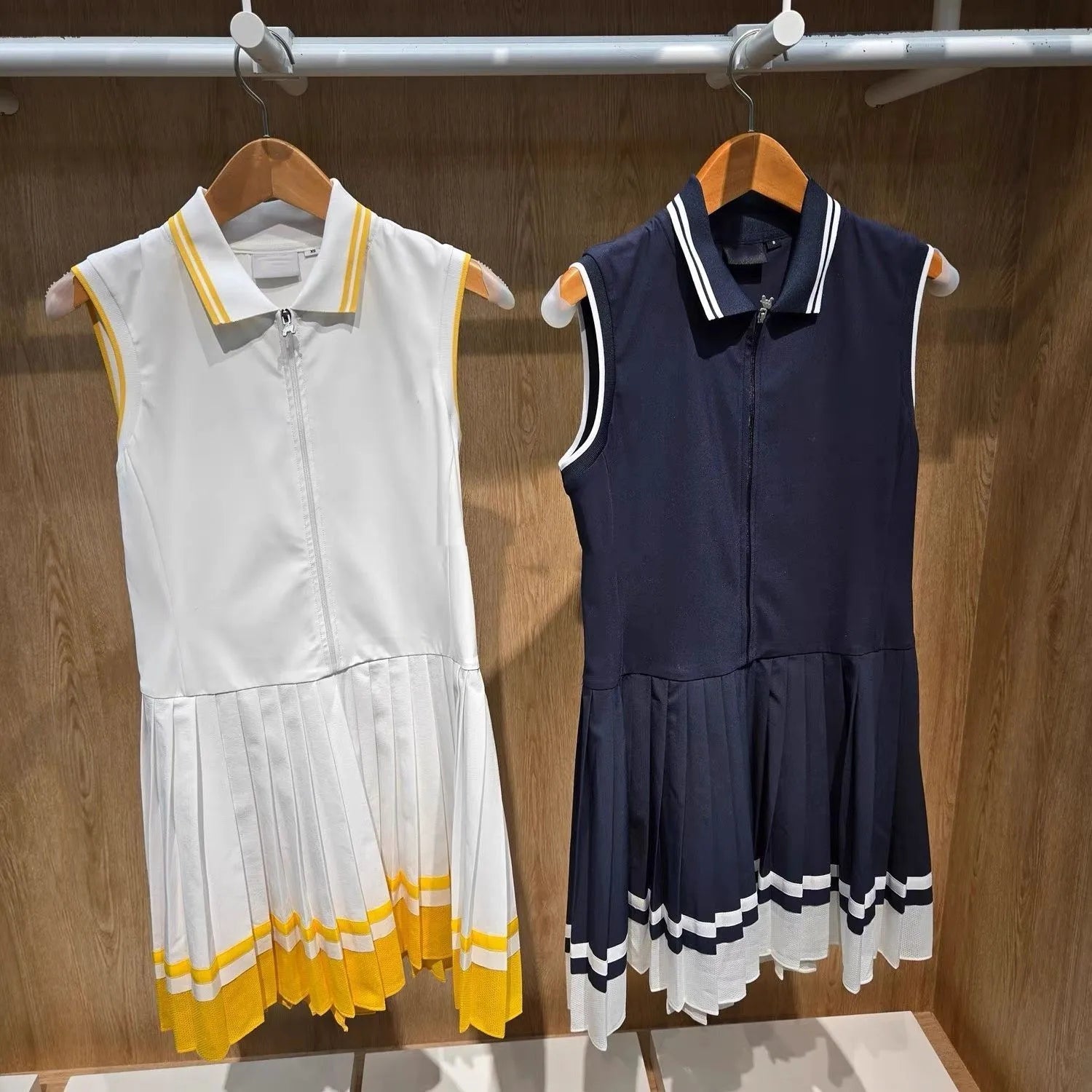 Women's New Spring/Summer Golf Wear: Collared, Sleeveless, Fitted Activewear Dress
