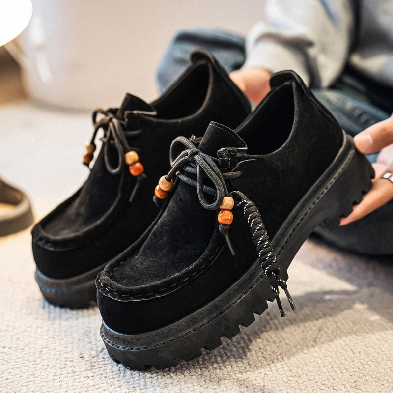 Men's Wide Toe Barefoot Shoes Classic Retro Casual Shoes Lightweight Outdoor Sports Walking Shoes Brown Thick Soled Work Shoes