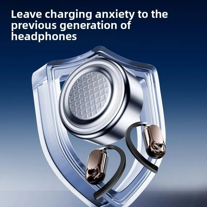 Bluetooth 5.3 Earphones True Wireless Headphones with Mic Button Control Noise Reduction Earhooks Waterproof Headset for Sports