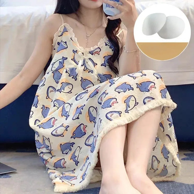 Lingerie for Women's Sleeping Women's Underwear Dress Night Dress Ladies Cute Pajamas Nightgown Ladies Hot Pyjamas Woman Nightie