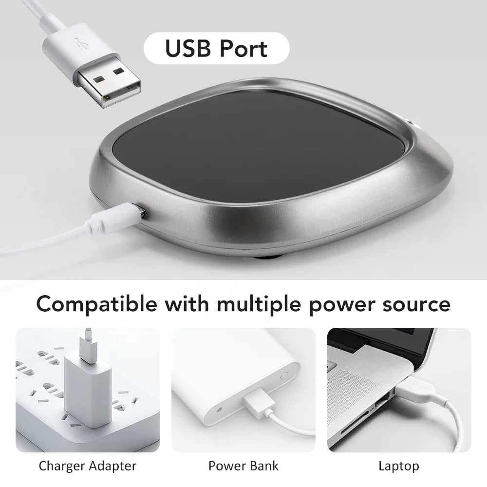 Cup Heater USB Coffee Mug Warmer Electric Milk Tea Cup Heating Coaster Cup Warmer For Home Office USB Voice Desk Cup Warmer