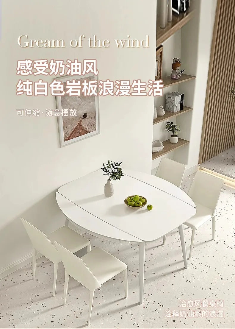 Folding Extendable Dining Table Kitchen Extending Nordic Designer Dining Table High Center Salon Mesas De Jantar Home Furniture