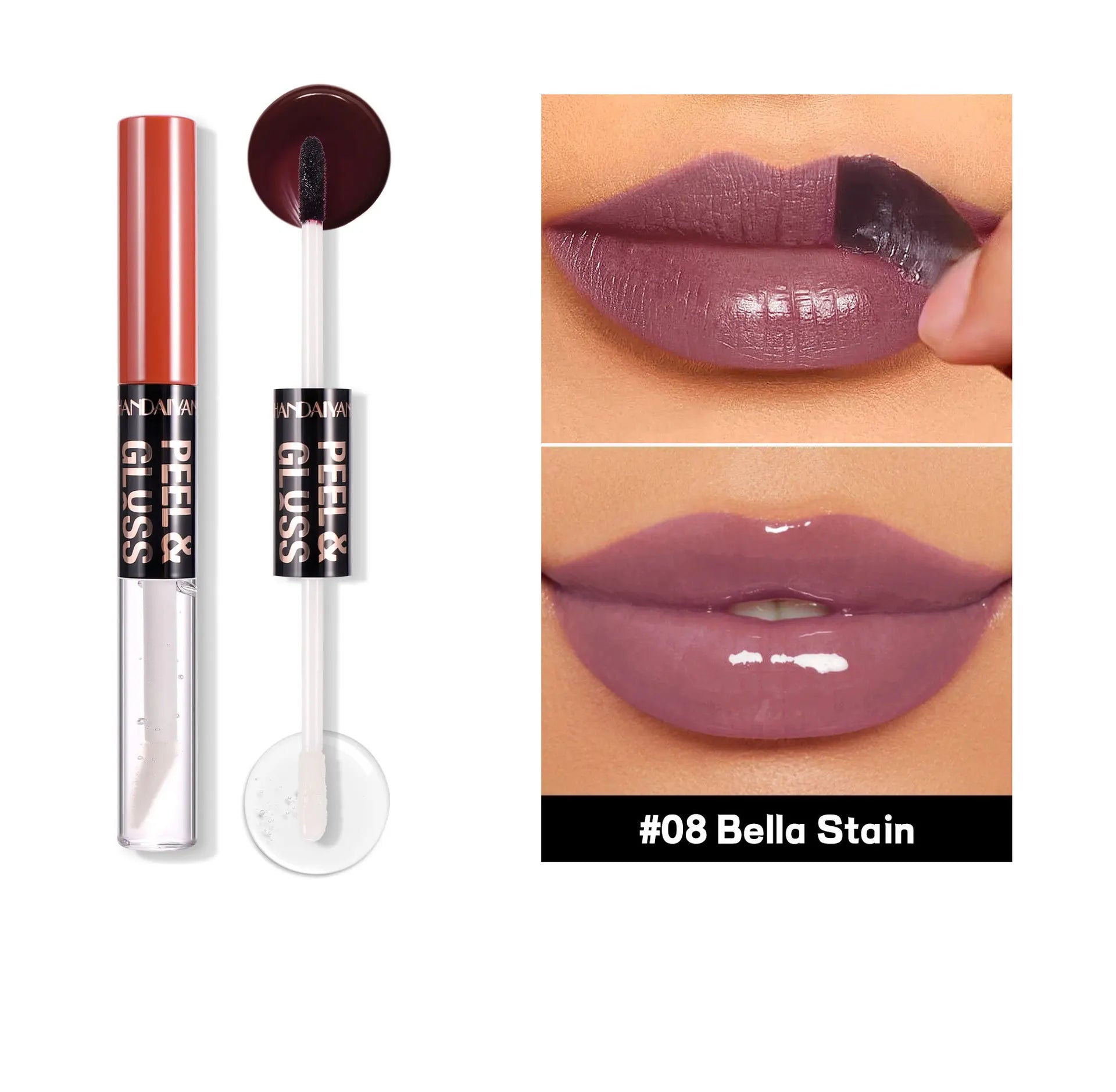 HANDAIYAN Matte Peel-Off Lip Stain Waterproof Transfer-Proof & Moisturizing 2-in-1 | Long-Lasting Lip Gloss & Lipstick