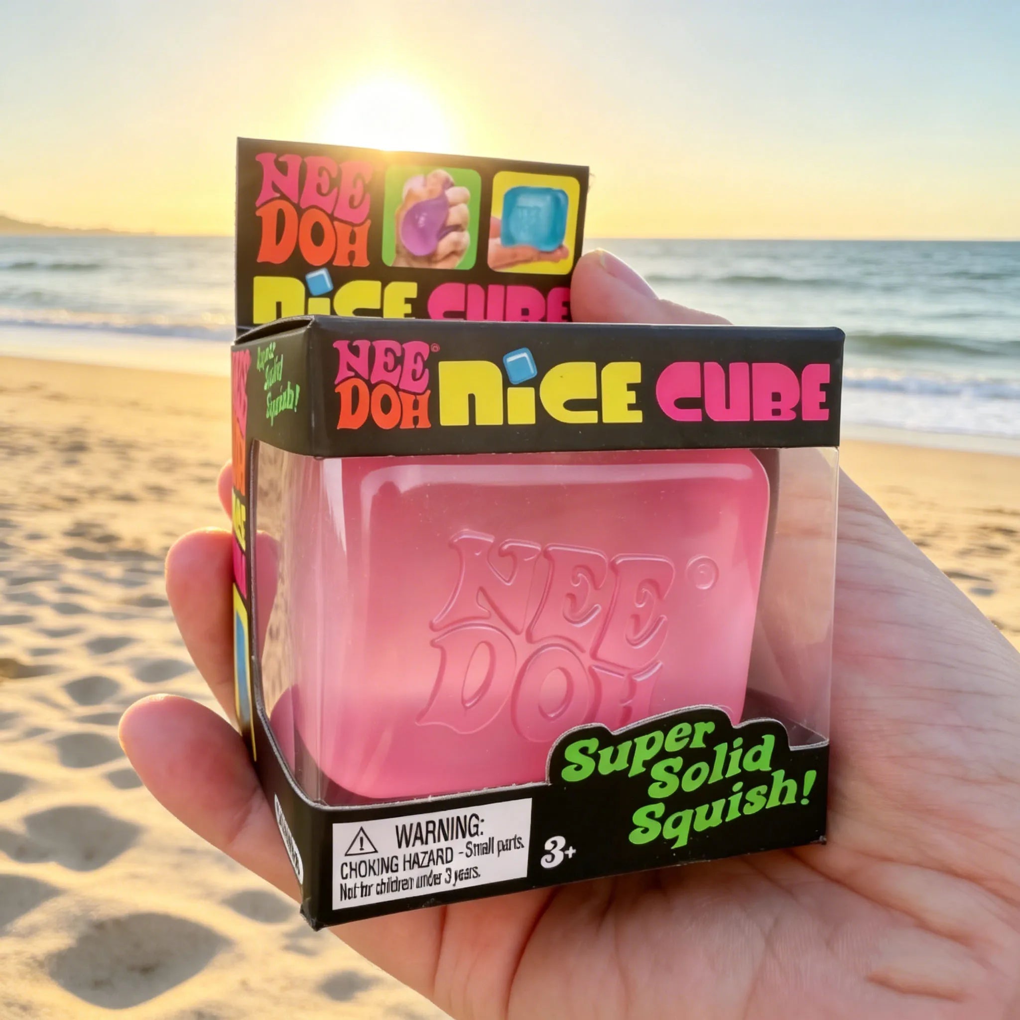 Needoh Nice Cube Fidget Focus Toy, Sensory Stress Relief Cube for Anxiety Relief Adults & Kids