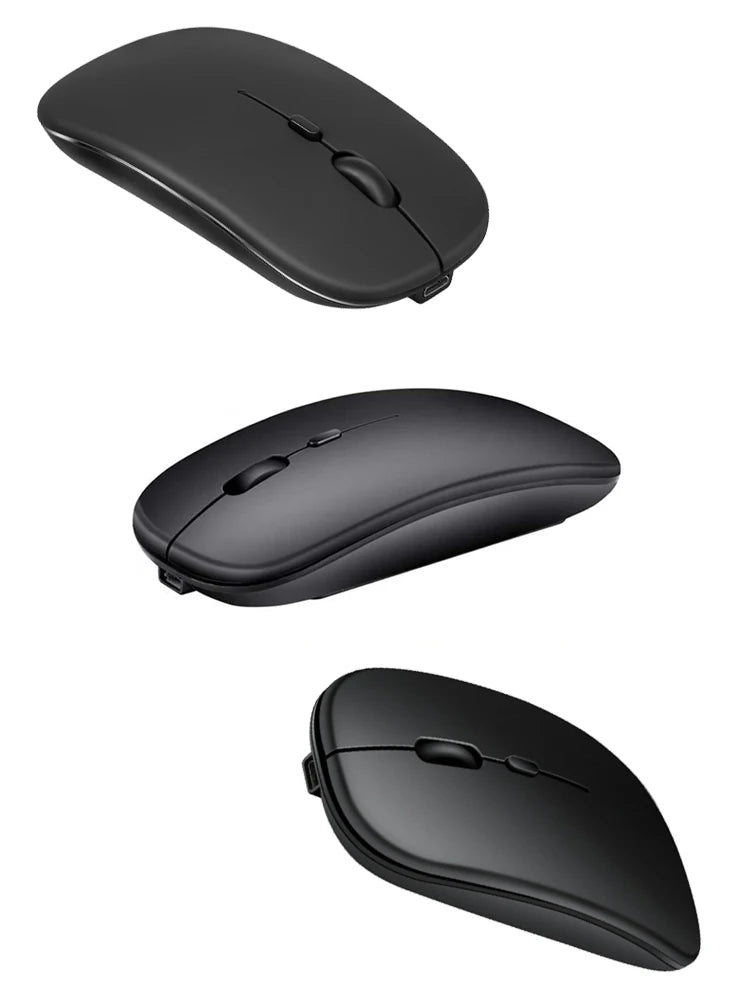 Wireless Bluetooth Mouse 2.4GHz Dual Modes RGB Rechargable Quiet Slim Wireless Mice Compatible For PC iPad Laptop PC Computer