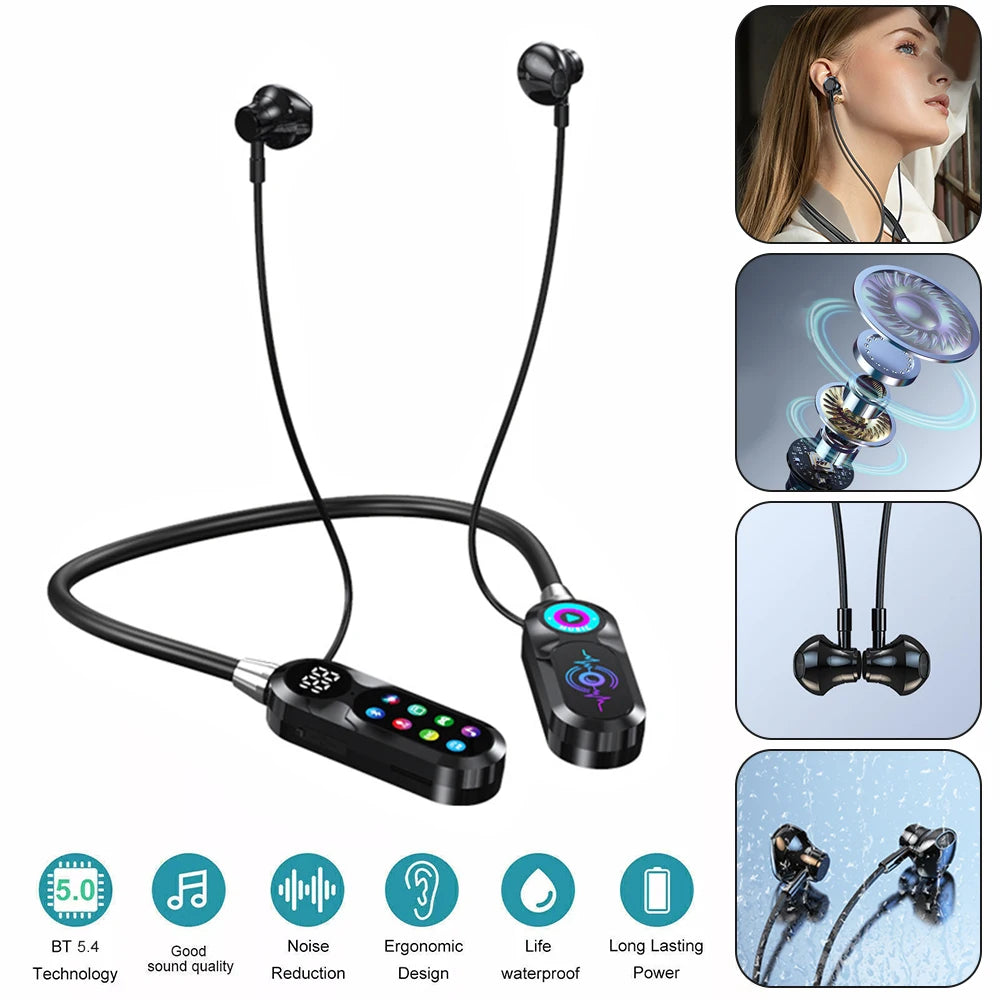 Wireless Bluetooth 5.4 Earbuds with LED Display HiFi Sound for Sports And Gaming - Headset