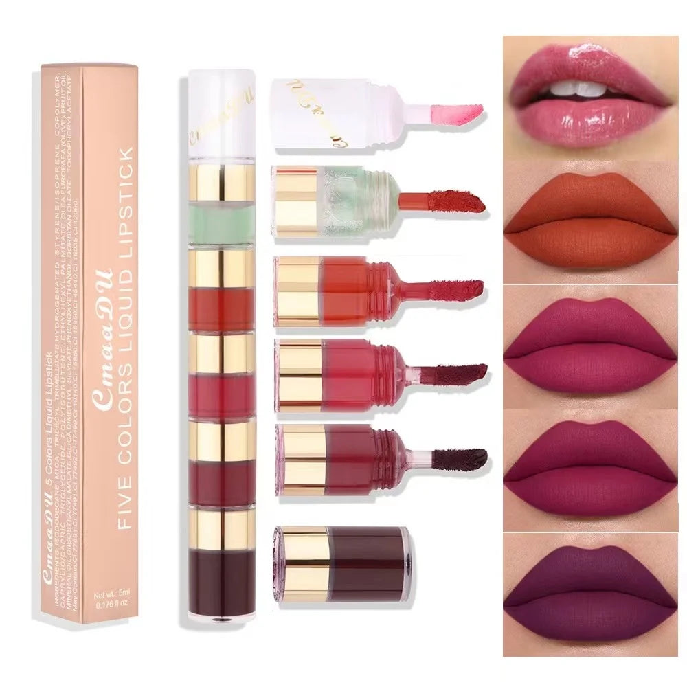 Lip Stain Non-Sticky Long-lasting Lock Color Matte Lip Gloss Lipstick Waterproof Y2K Fancy Fashion Birthday Christmas Present