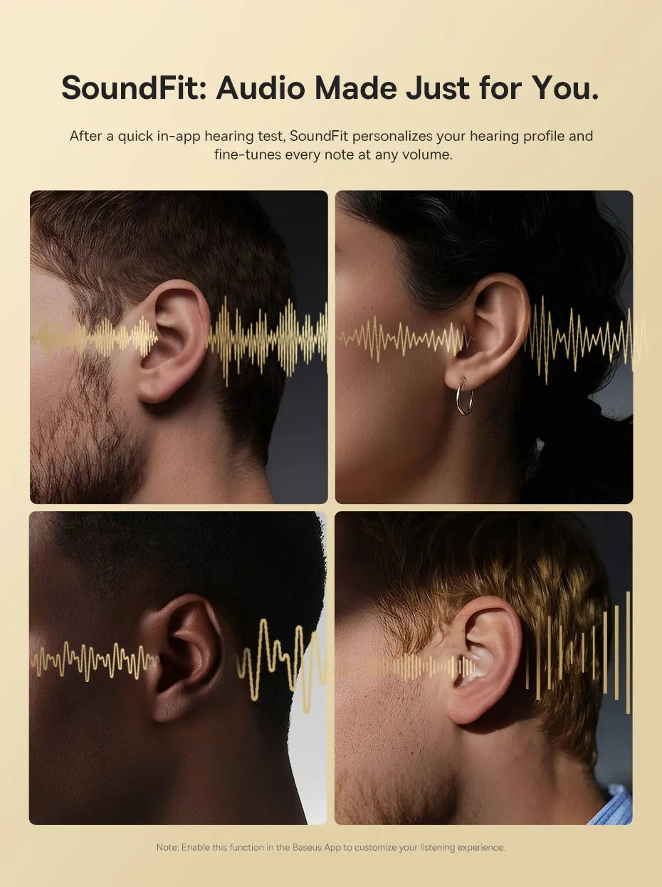 Baseus Bowie MH1 Bluetooth Headphones 48dB Noise Cancellation Hi-res LDAC Over Ear Headset Audio Wireless Earphone Earbuds