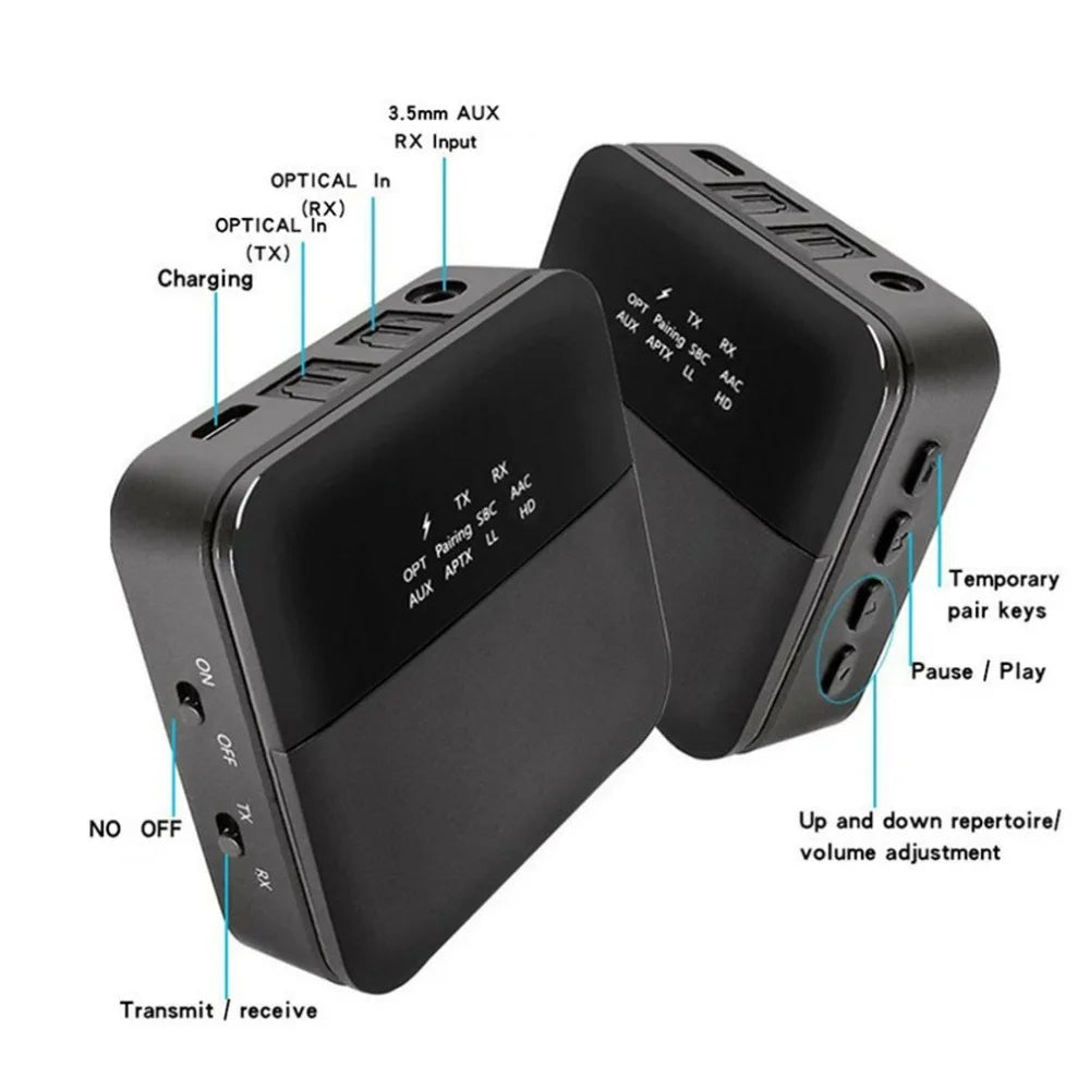 Bluetooth-compatible 5.0 Audio Adapter Bluetooth Transmitter Receiver for TV Laptop Stereo System Wireless Adapter Dropshipping