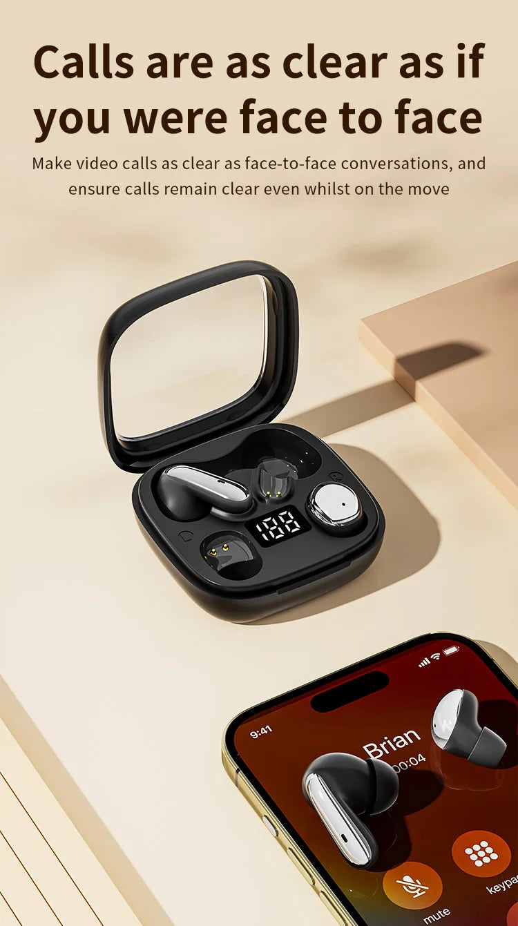 Wireless Bluetooth Earbuds Dual 2-in-1 In-ear for Sleep Running Sports Long Battery Life Couple Set
