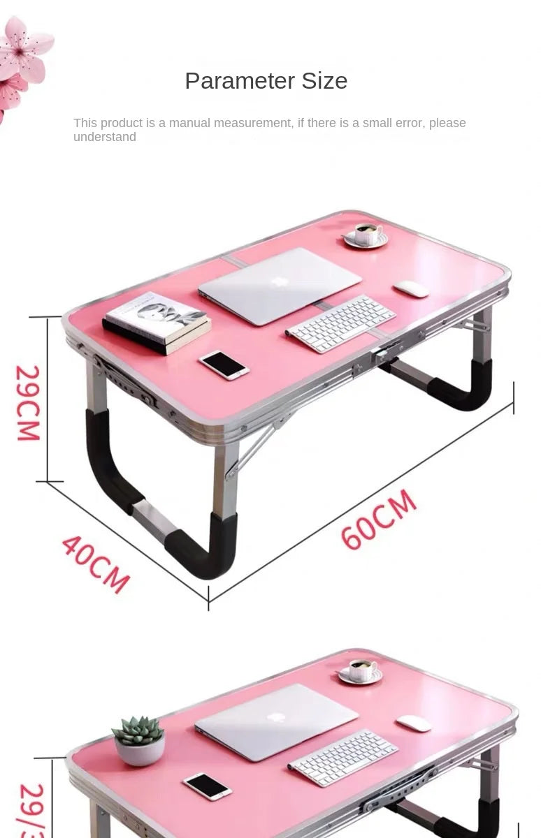 Aluminum Alloy Foldable Computer Table Wooden Lazy Dormitory Learning Folding Bed Outdoor Folding Table