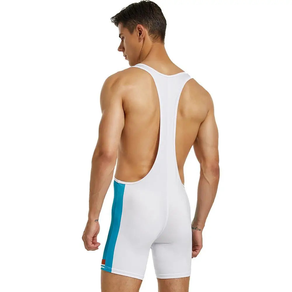 SEOBEAN Mens Undershirts Bodysuit Wrestling Singlet Fitness Workout One-piece Vest Bodywear Underwear Bodybuilding Jumpsuit