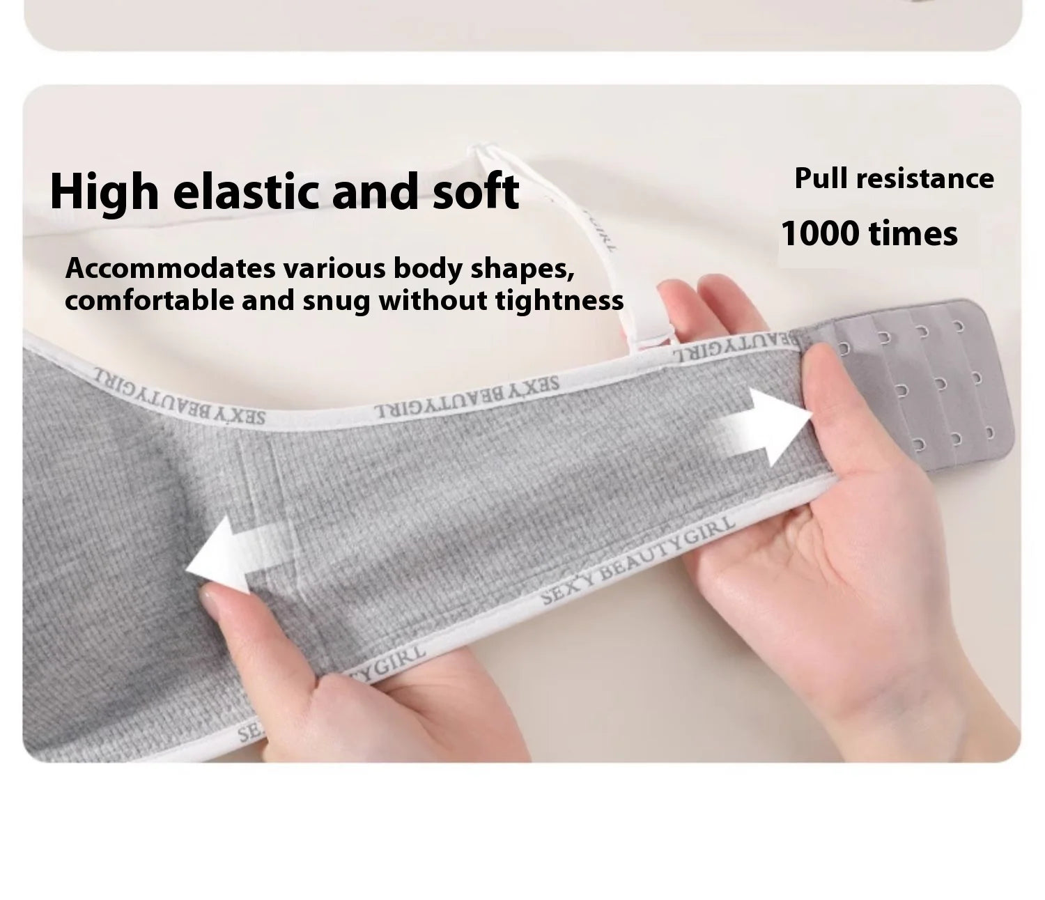 Lingerie Women Gathered Spring and Summer Non-marking Non-steel Ring Soft Support Anti-Sagging Bylift Letters Comfortable Bra
