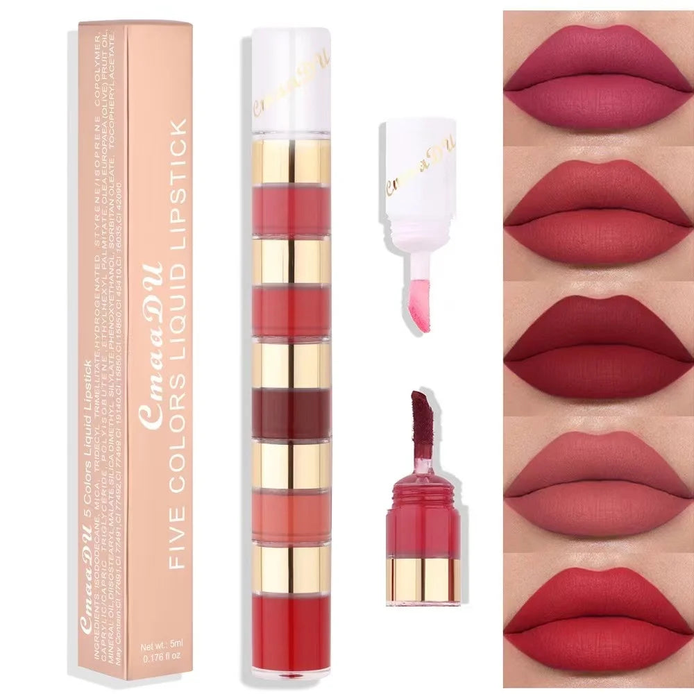 Lip Stain Non-Sticky Long-lasting Lock Color Matte Lip Gloss Lipstick Waterproof Y2K Fancy Fashion Birthday Christmas Present