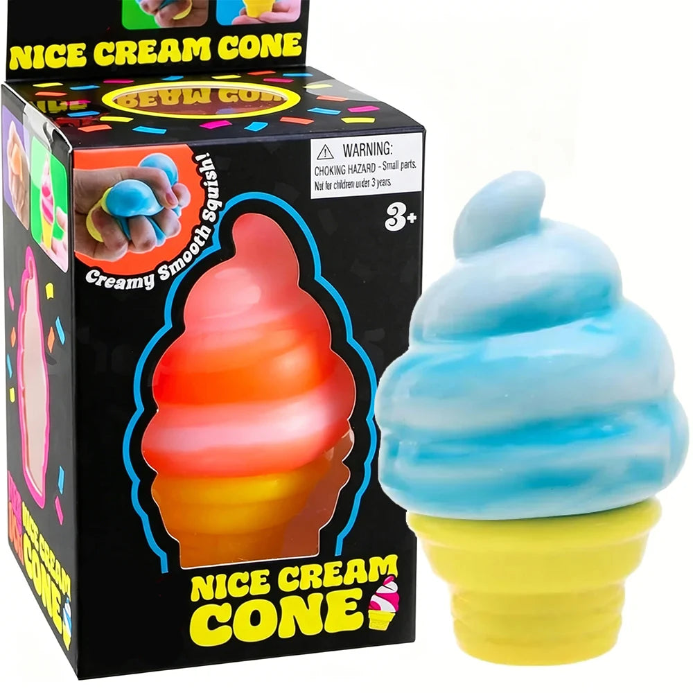 Needoh Nice Cube By Schylling Sensory Squeeze Toy Ice Cream Color Squishy Stress Relief Fidget Toys Children Adults Collectable