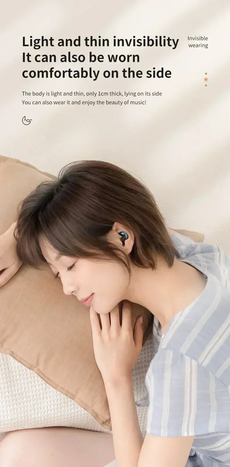 Bluetooth Wireless Headphones Earbuds Ear Hooks Bluetooth Earphones Bass Noise Reduction Earbuds HiFi Stereo Headsets