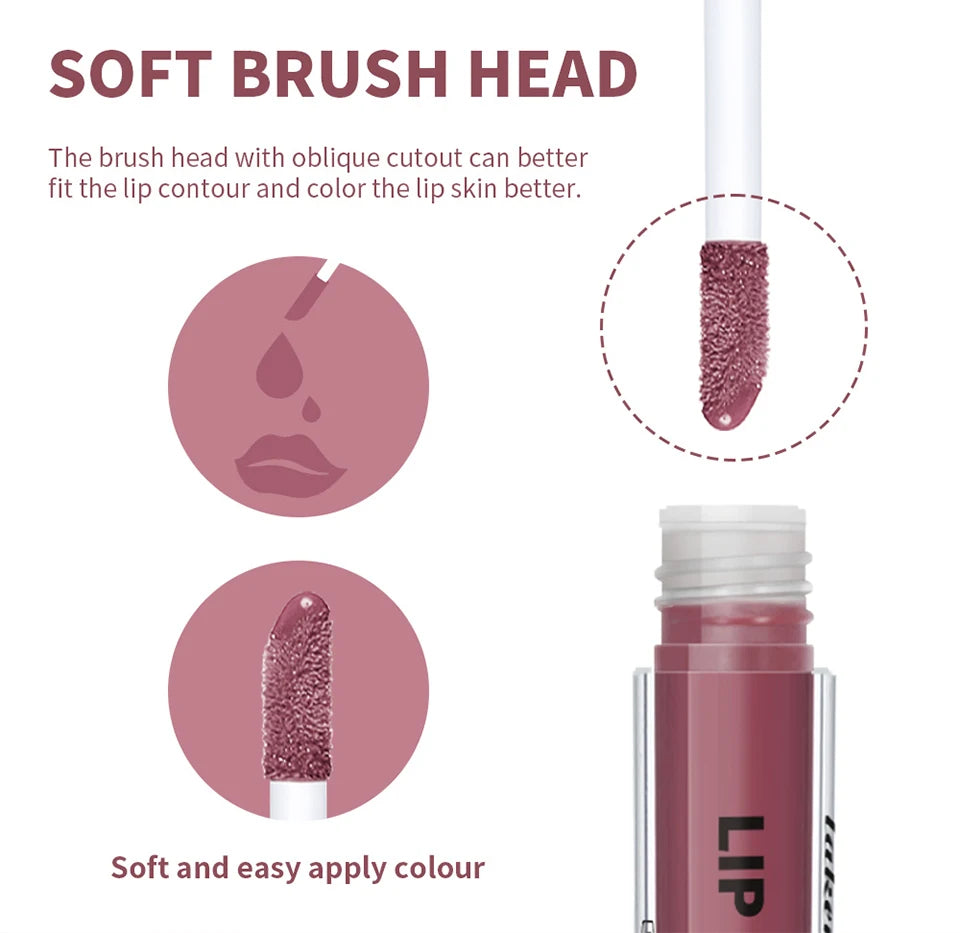 Lakerain Lip Gloss Butter  Long Lasting Non-stick  Beauty Waterproof Lip Stain Makeup Plumping Hydrating Lip Gloss Cosmetics