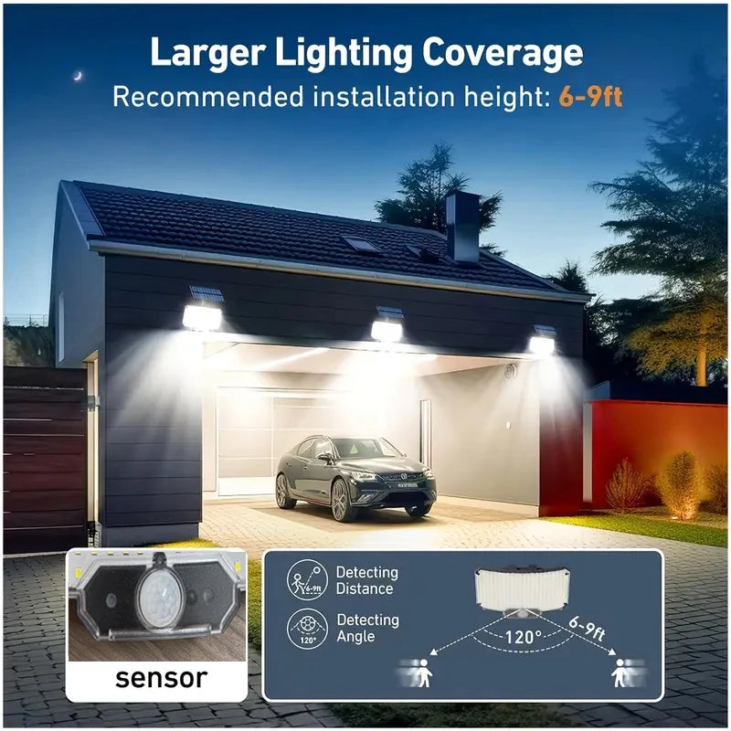Solar Lights 126/234 LEDs Solar Security Lights Outdoor Garden Motion Sensor 3 Modes Waterproof Split Solar Flood Wall Lights