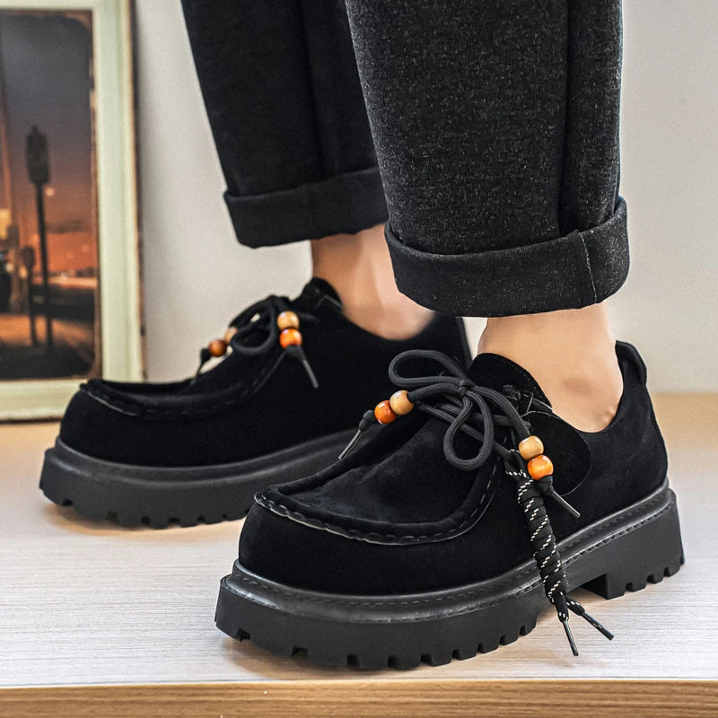 Men's Wide Toe Barefoot Shoes Classic Retro Casual Shoes Lightweight Outdoor Sports Walking Shoes Brown Thick Soled Work Shoes