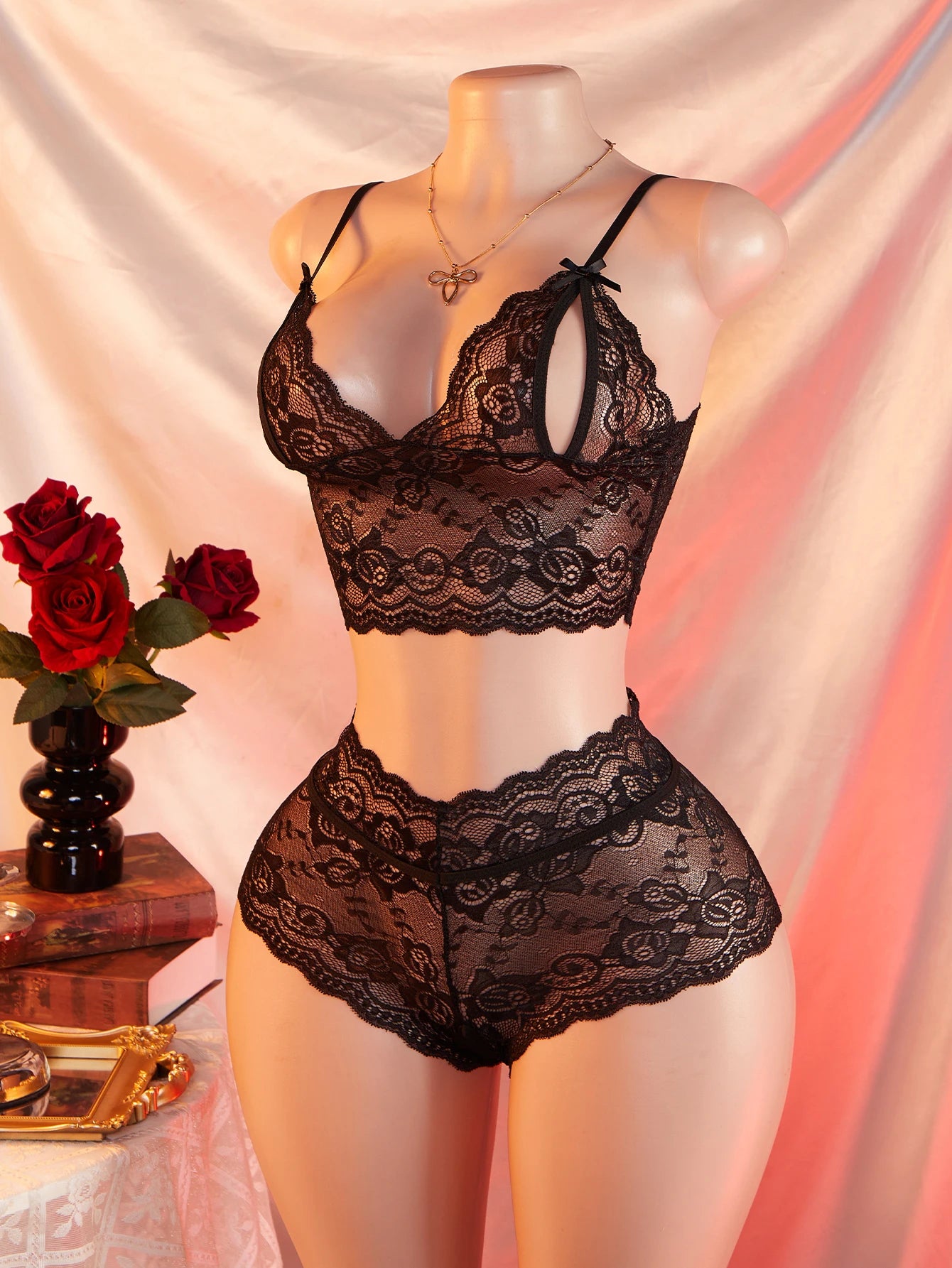 Women's open Bra Briefs Set Sexy Beauty blue Tops Lace Push-up Bras and Panty Sets Wire Free Lingerie Solid Intimates Underwear