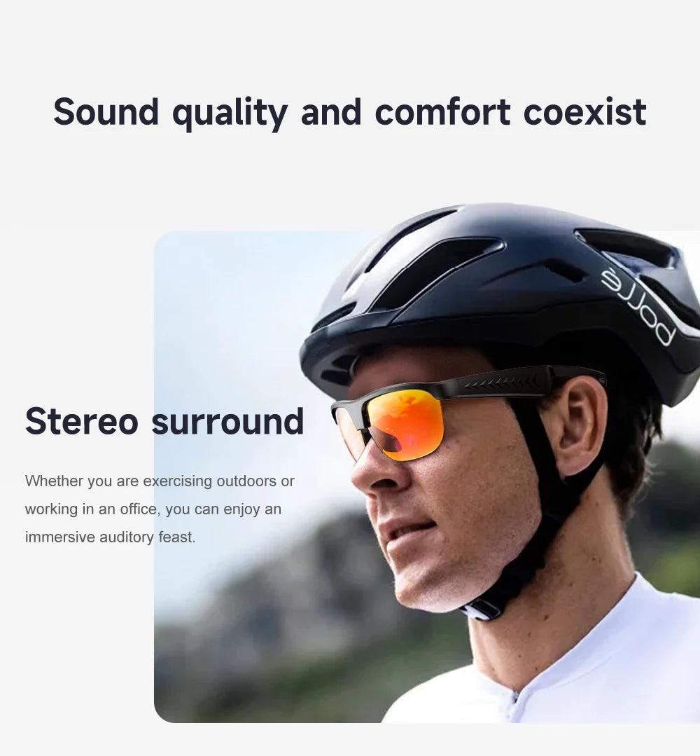 Fashion Bluetooth Smart Glasses Men Women Intelligent Noise ReductionBOSS Sound Chamber Speaker Clear Call UV Protection Lens