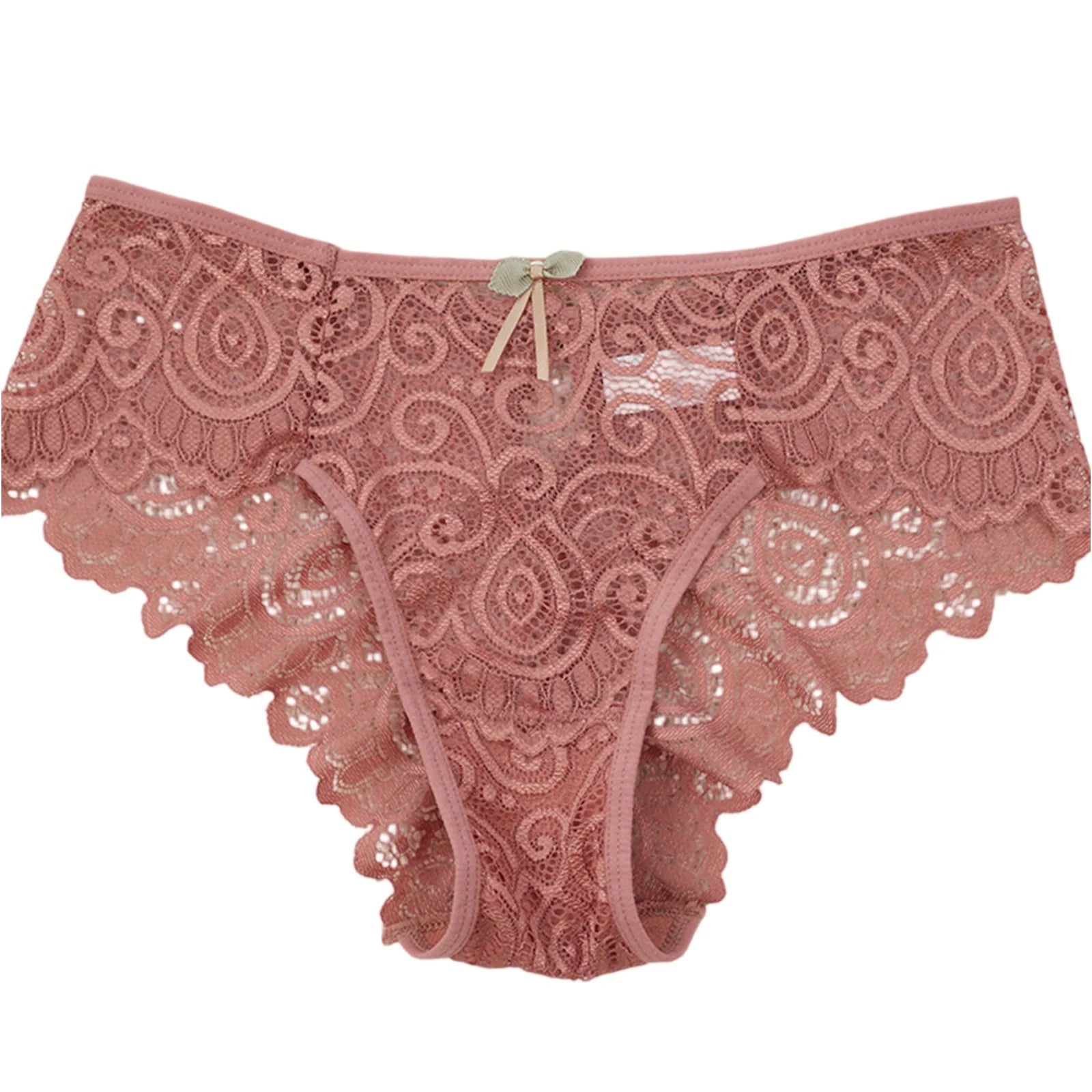 Lingerie Sexy Underwear Lace Panties Female Water Drop Sexy Mid-waist Underwear Exquisite Crotchless Shorts Solid Lingerie