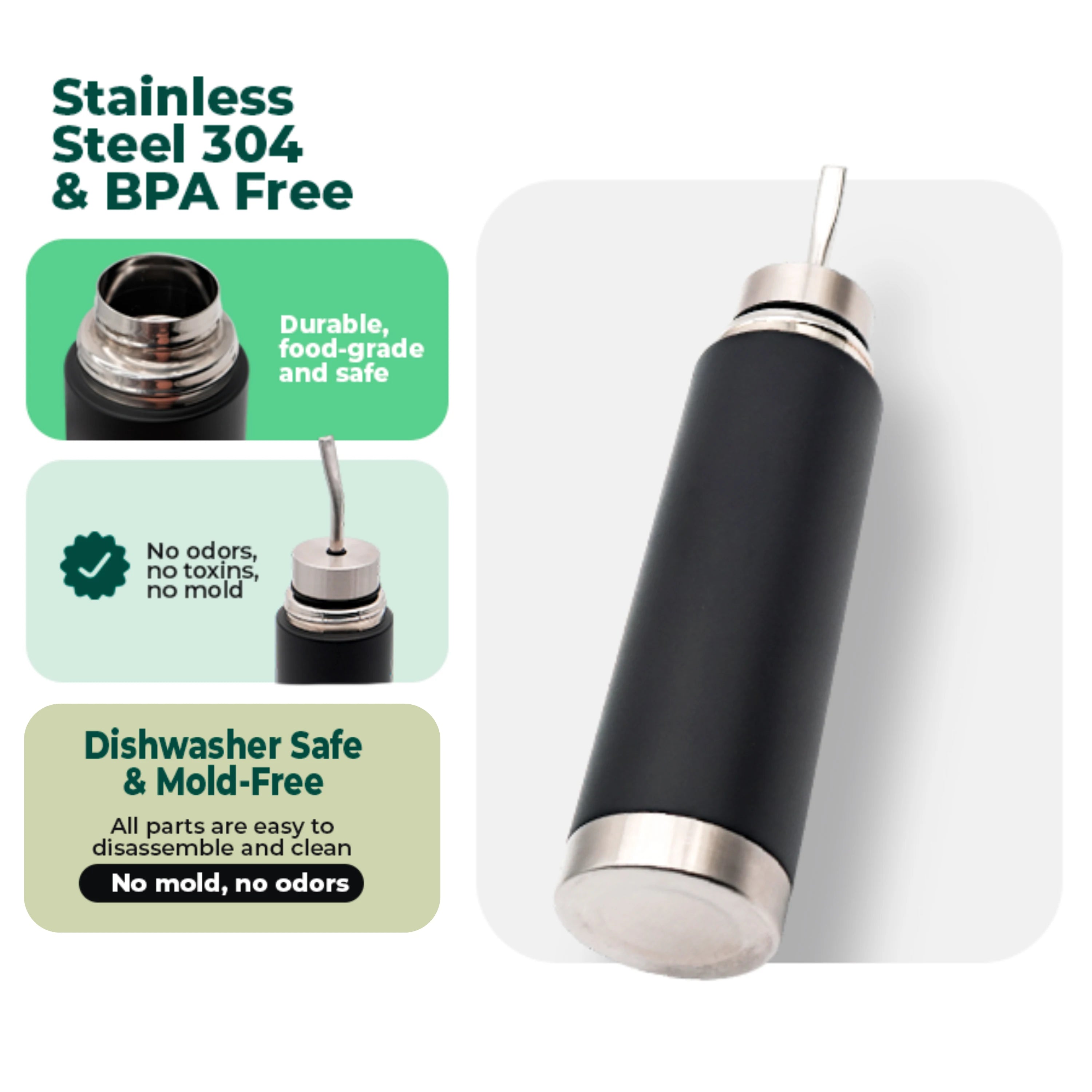 2-in-1 Thermal Mate Cup with Built-in Bombilla, Yerba Mate Thermos all in one 2026 NEW Self-Serving Stainless Steel Mate Bottle
